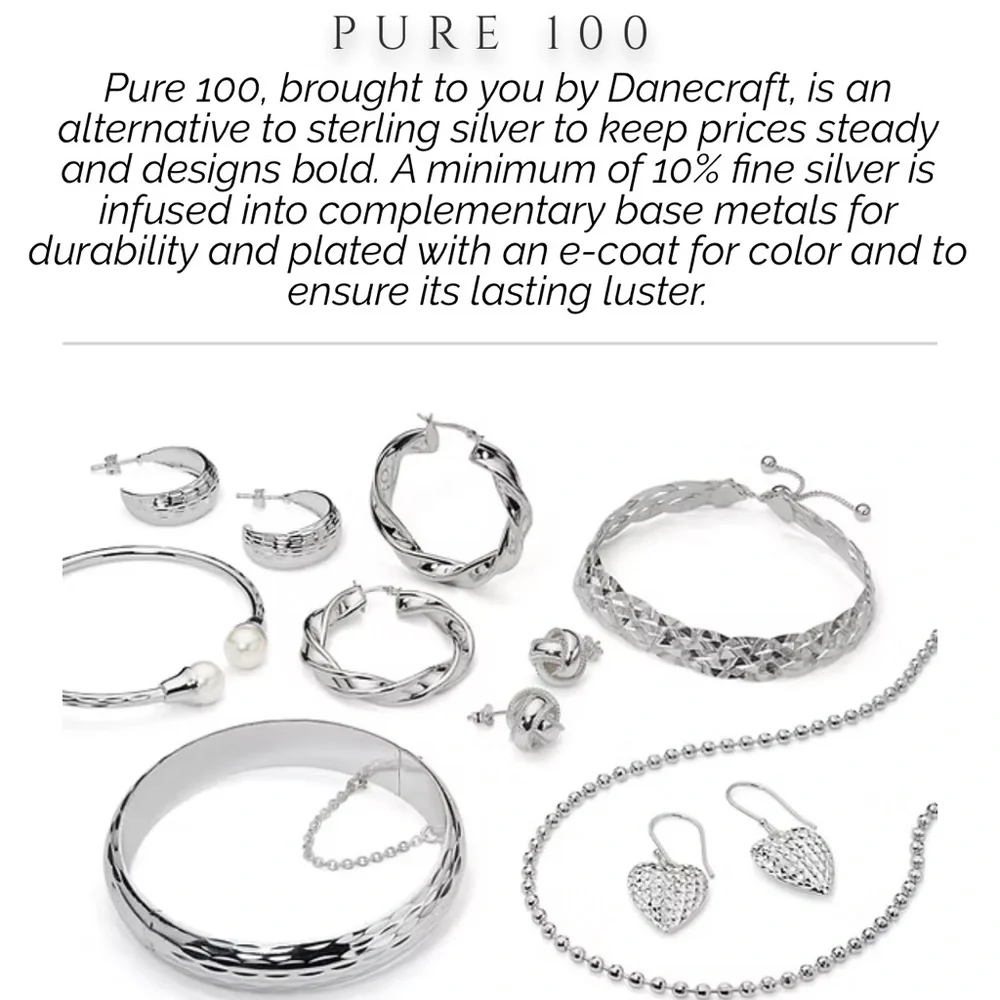 Danecraft Textured & Braided Silver Bracelet